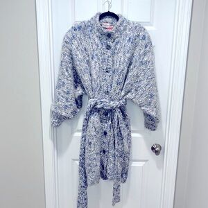 Vintage ALASKA Mohair Midi Sweater coat Jacket LUXURY one of a kind handmade